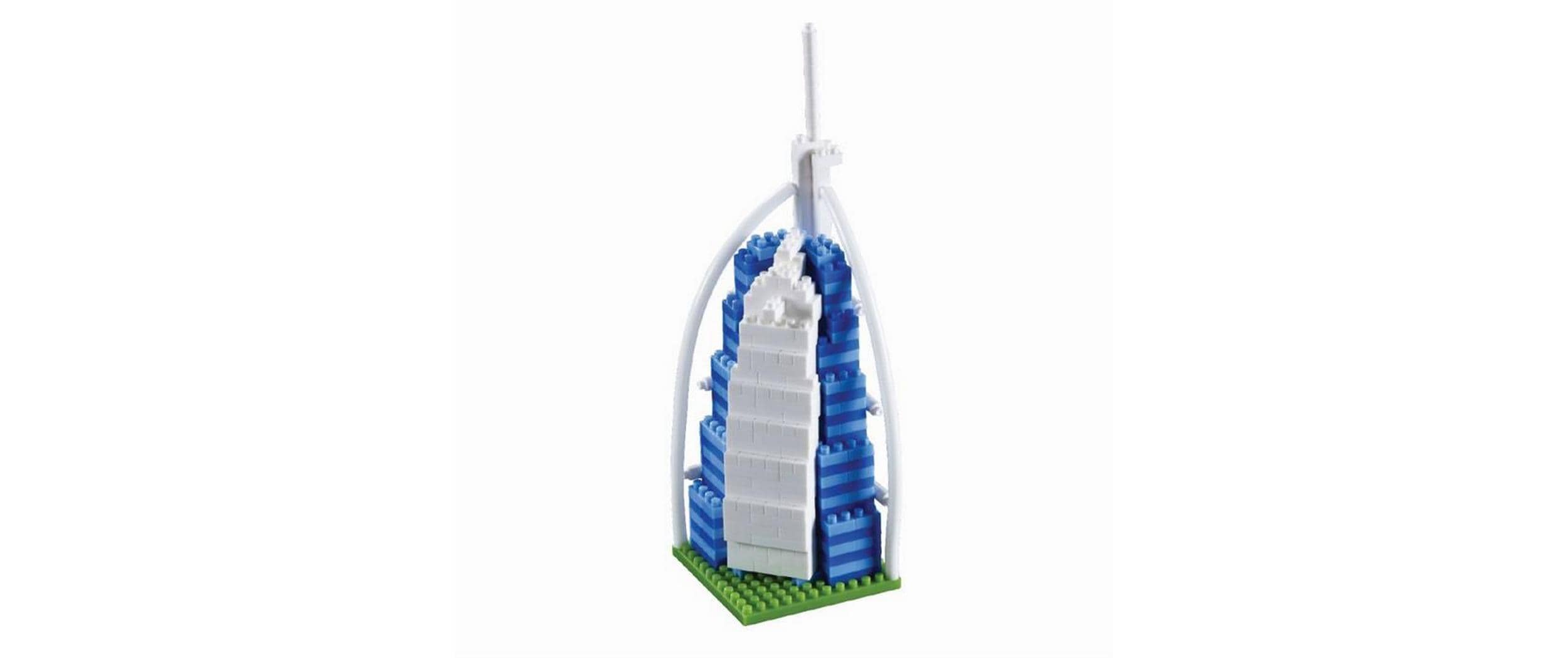 BRIXIES Bausteinmodell Burj Al Arab aus 355 Bausteinen