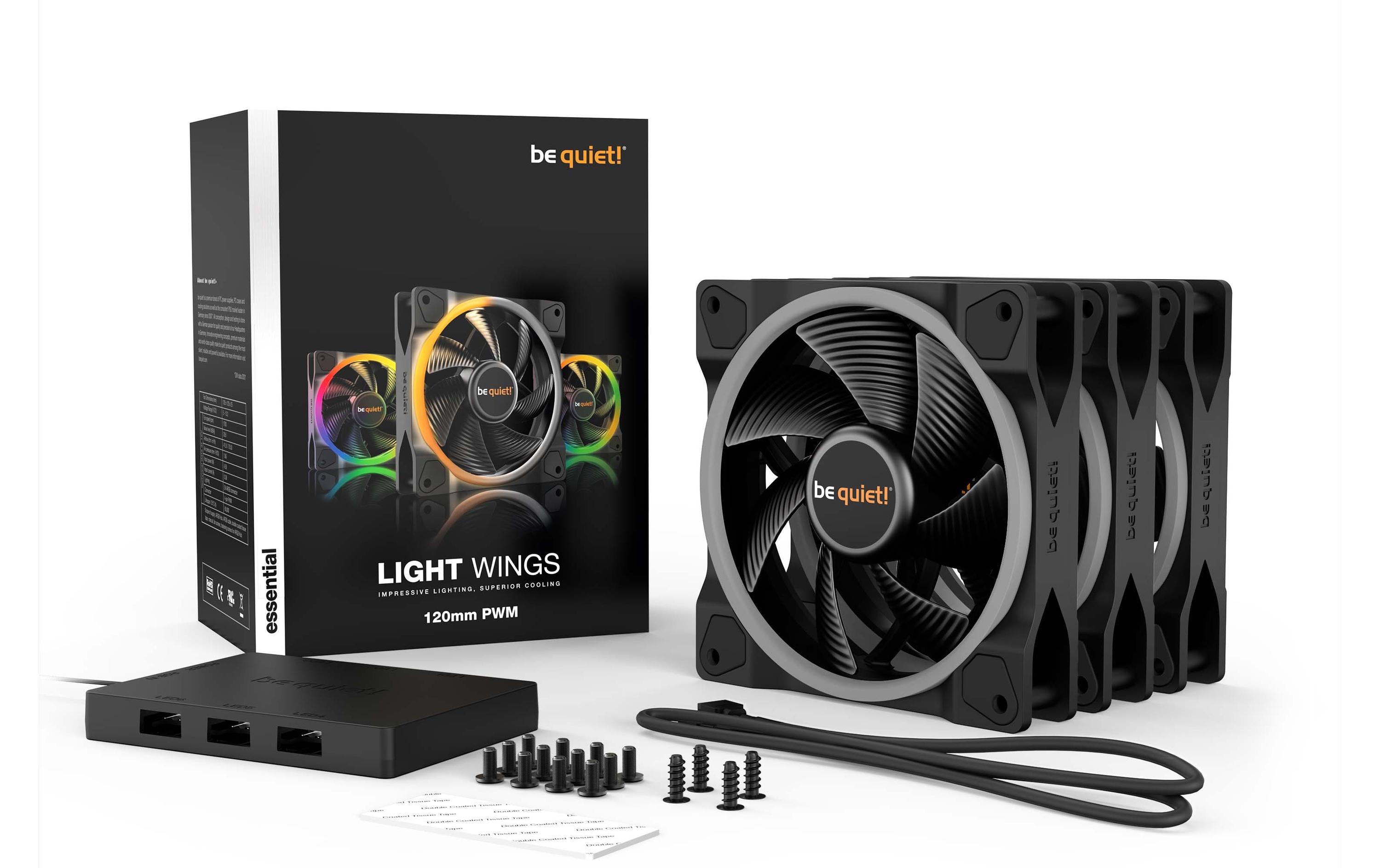 be quiet! PC-Lüfter Light Wings 120 mm 3er Pack