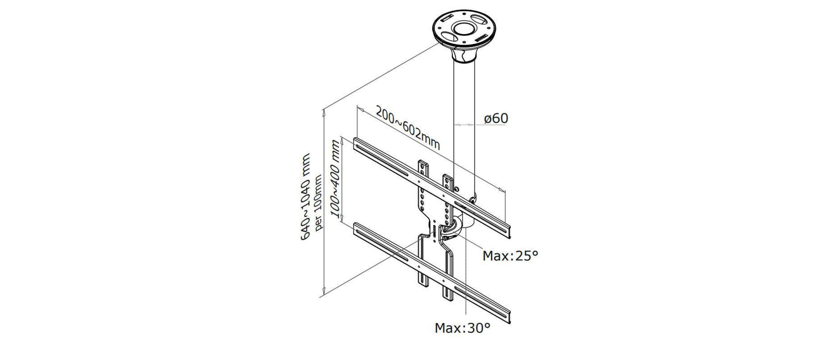 NEOMOUNTS Deckenhalterung FPMA-C400 Schwarz