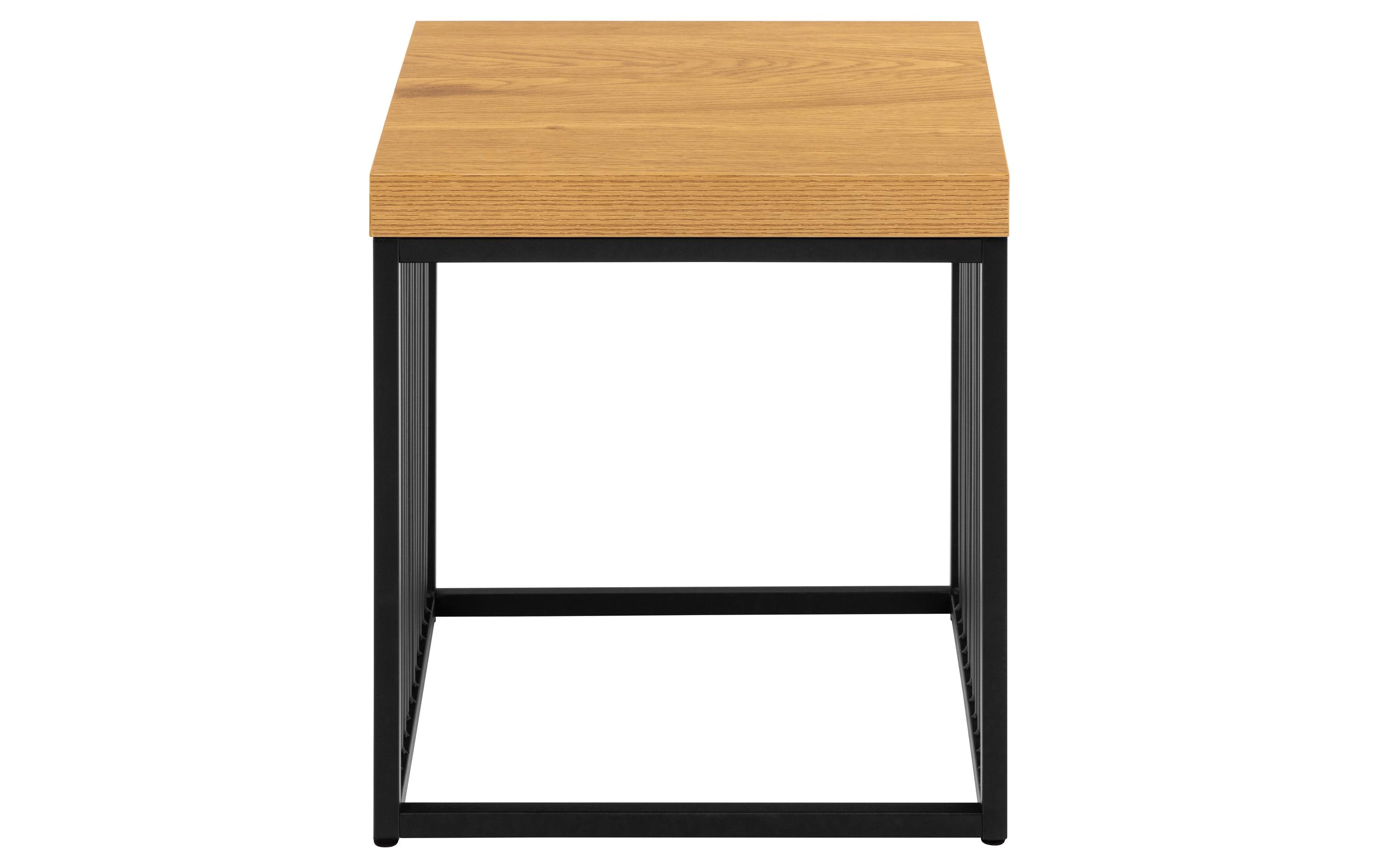 AC Design Beistelltisch Strington 40 x 40 x 42 cm, Braun/Schwarz