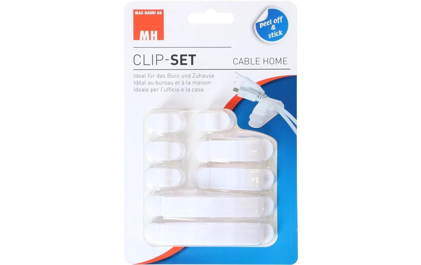 Max Hauri Kabel-Clip 8 Stück, Weiss Max Hauri Kabel-Clip 8 Stück, Weiss