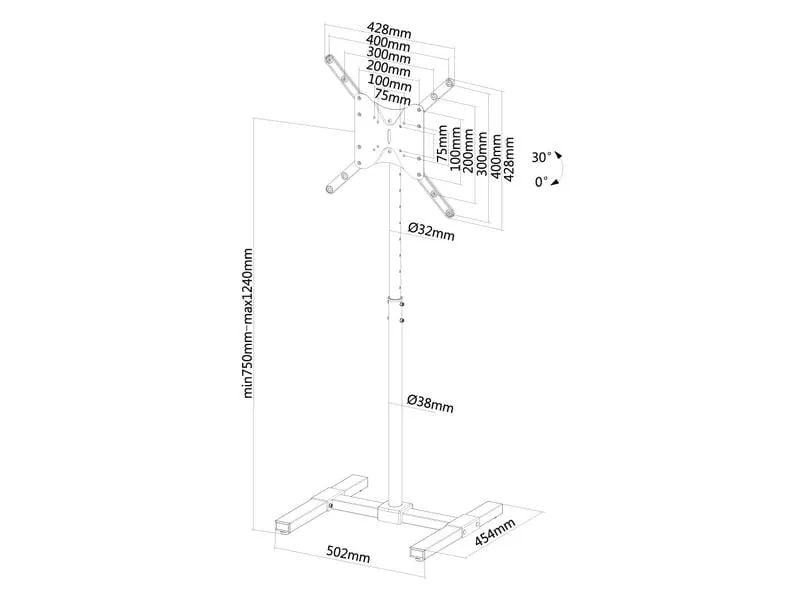 NEOMOUNTS TV-Trolley NS-FS100BLACK bis 20 kg – Schwarz NEOMOUNTS TV-Trolley NS-FS100BLACK bis 20 kg – Schwarz
