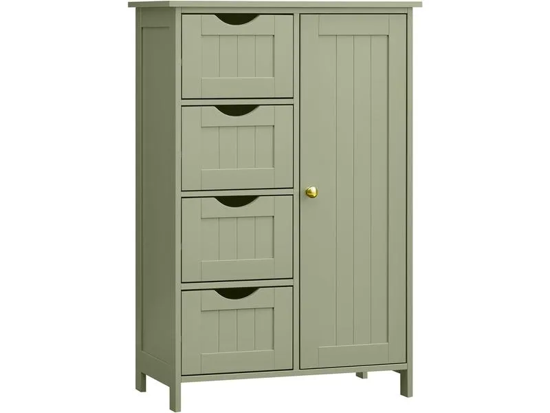 VASAGLE Badezimmerschrank 55 x 82 cm, Grün VASAGLE Badezimmerschrank 55 x 82 cm, Grün