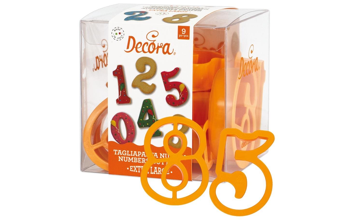 Decora Guetzli-Ausstecher-Set 9 Stück, Zahlen, gross