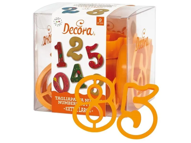 Decora Guetzli-Ausstecher-Set 9 Stück, Zahlen, gross Decora Guetzli-Ausstecher-Set 9 Stück, Zahlen, gross