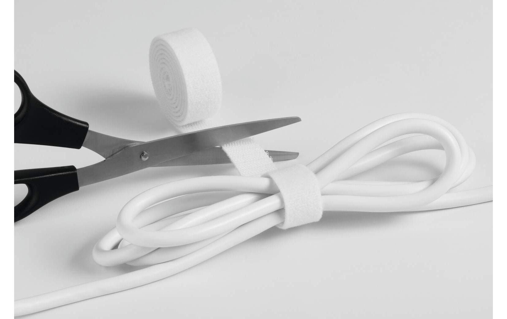DURABLE Klettband-Rolle Cavoline Grip 30 mm x 1 m, Weiss