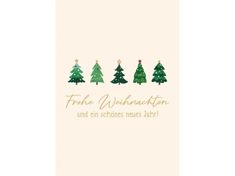 ABC Weihnachtskarten-Set A6, 6 Stück