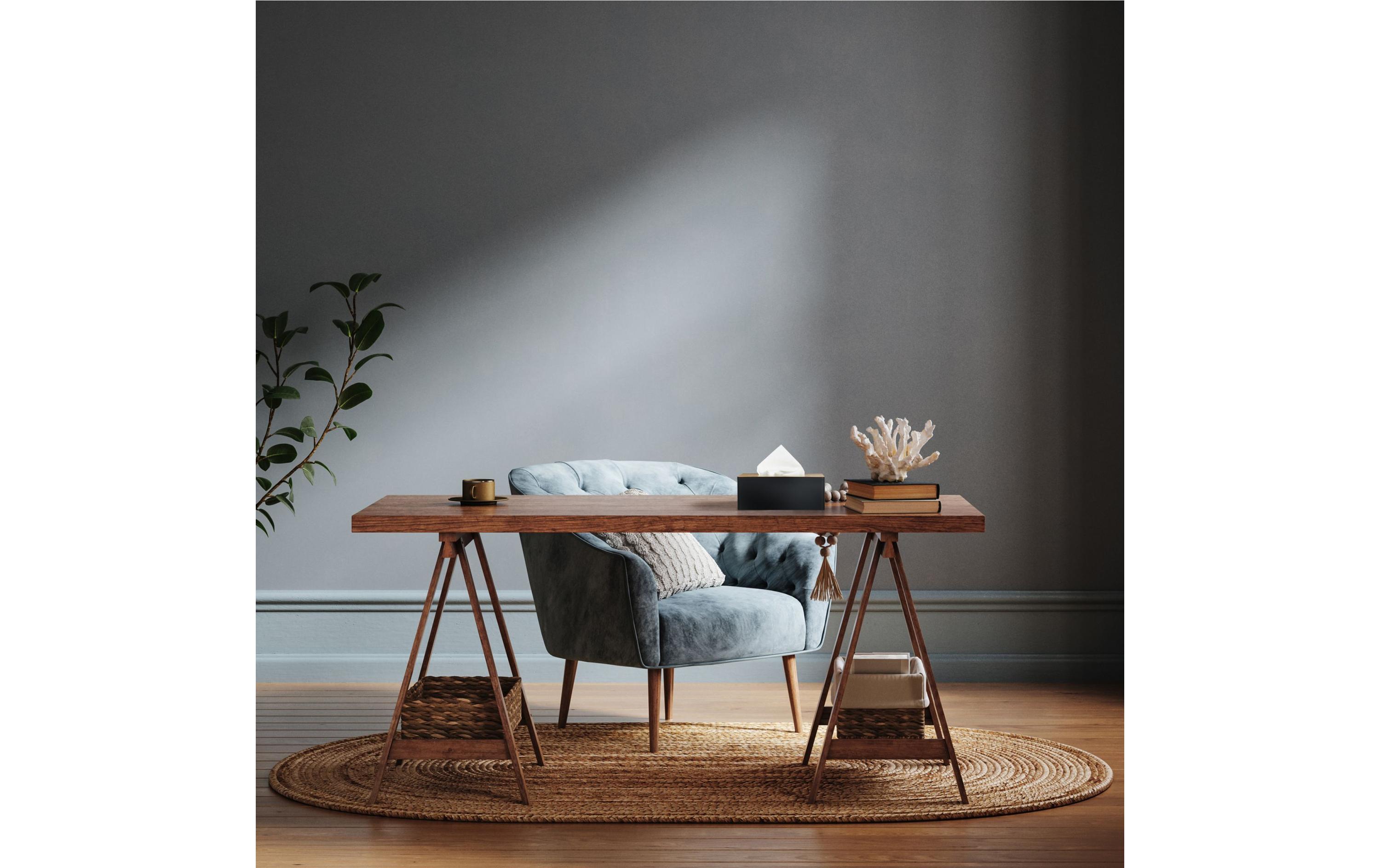 relaxdays Kosmetiktuchbox mit Bambusdeckel Nature/Schwarz