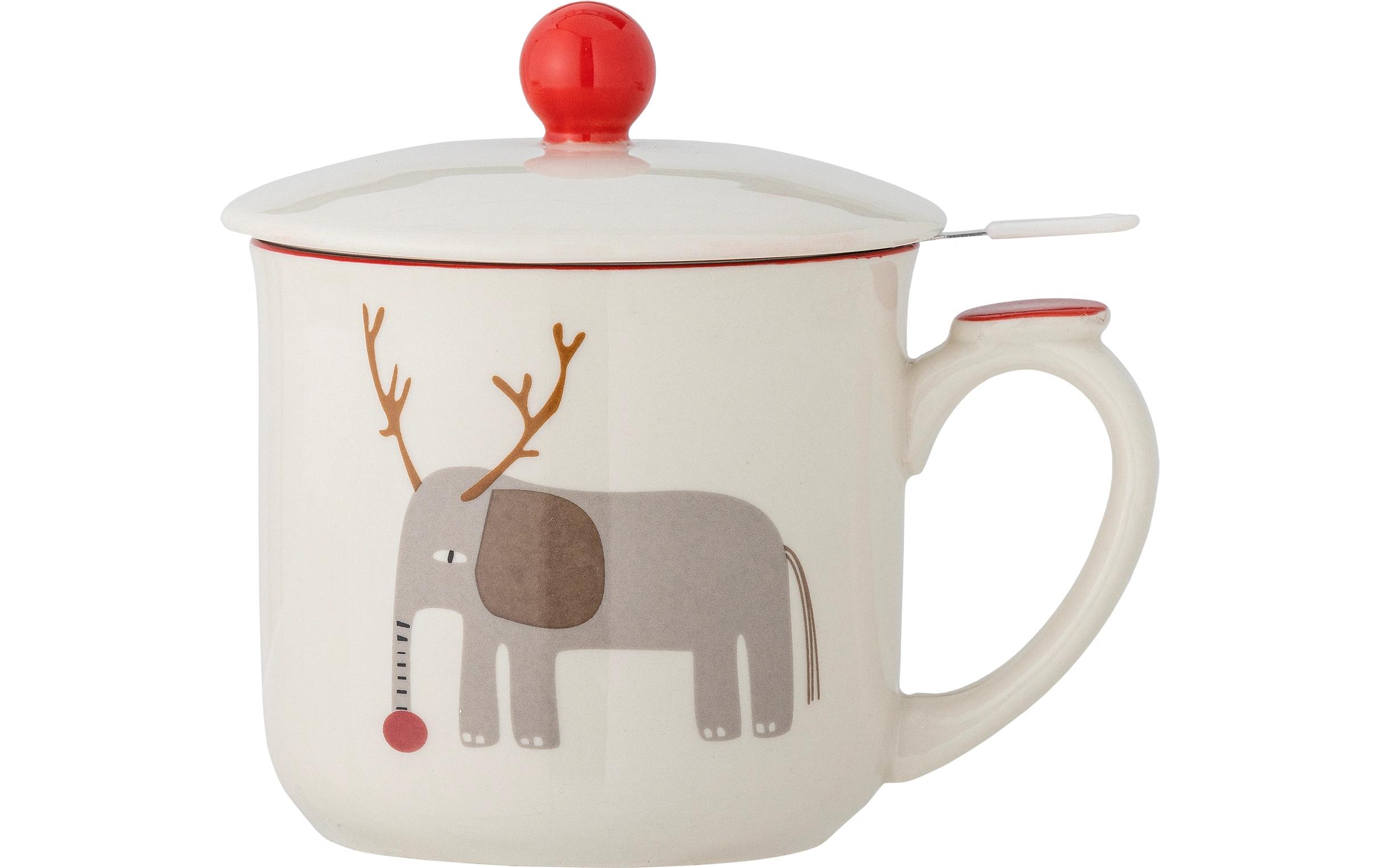 Bloomingville Tasse Valentin 300 ml, Rot/Weiss