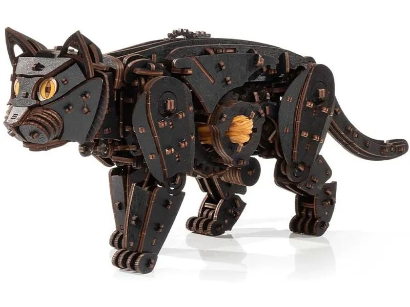 Eco-Wood-Art Bausatz Katze Schwarz