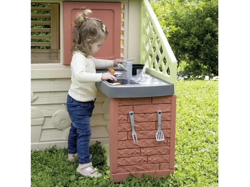 Smoby Spielhaus Natur mit Küche Smoby Spielhaus Natur mit Küche