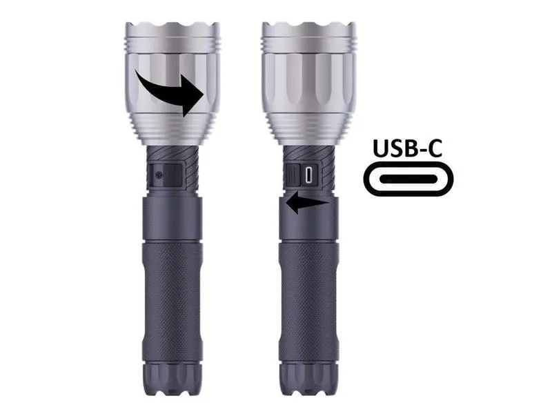 Nordride Taschenlampe LED Spot Long Range R, 1100 Lumen, IP65, USB-C Nordride Taschenlampe LED Spot Long Range R, 1100 Lumen, IP65, USB-C