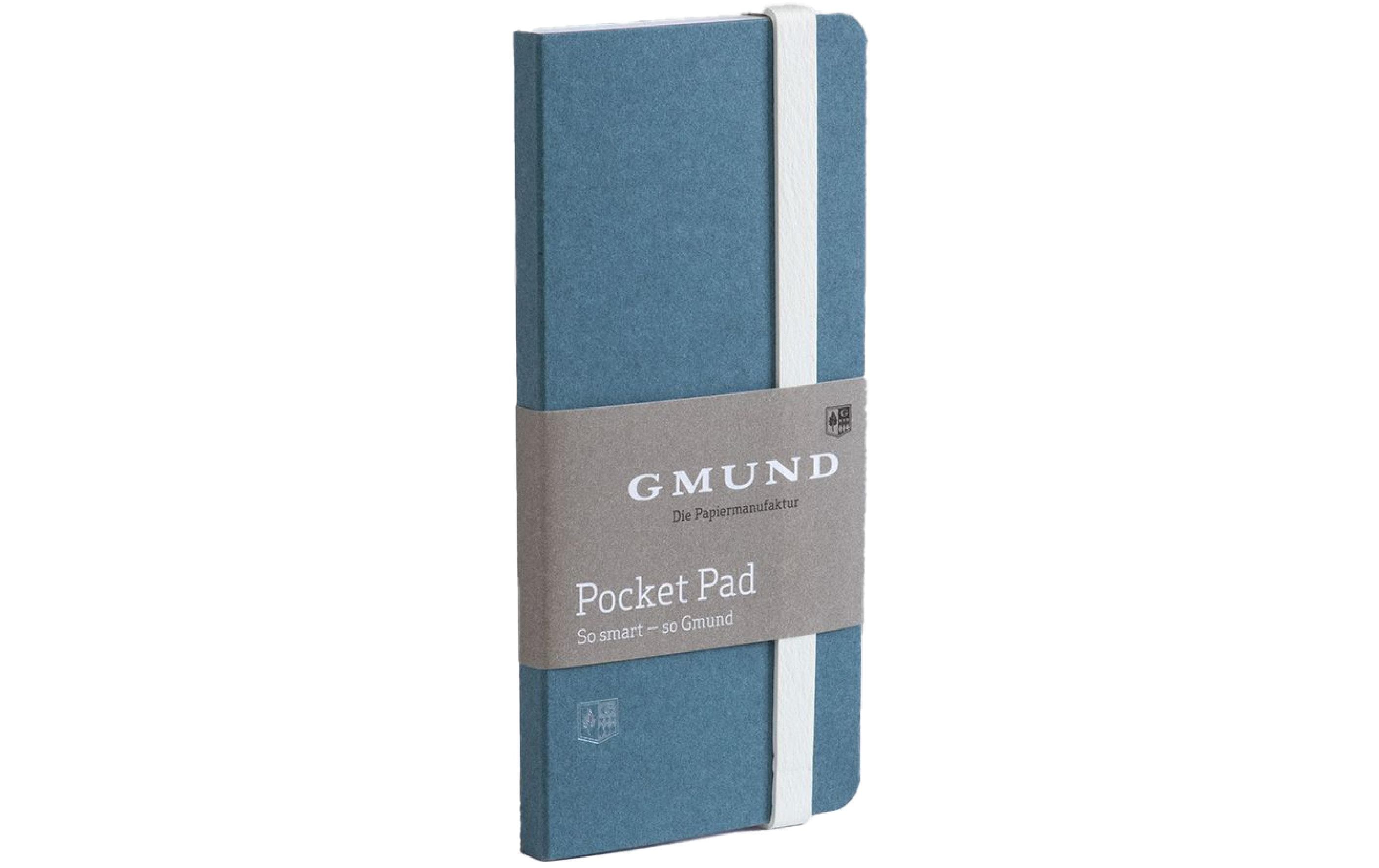 Gmund Notizbuch Pocket Pad 6.7 x 13.8 cm, Blanko, Hellblau