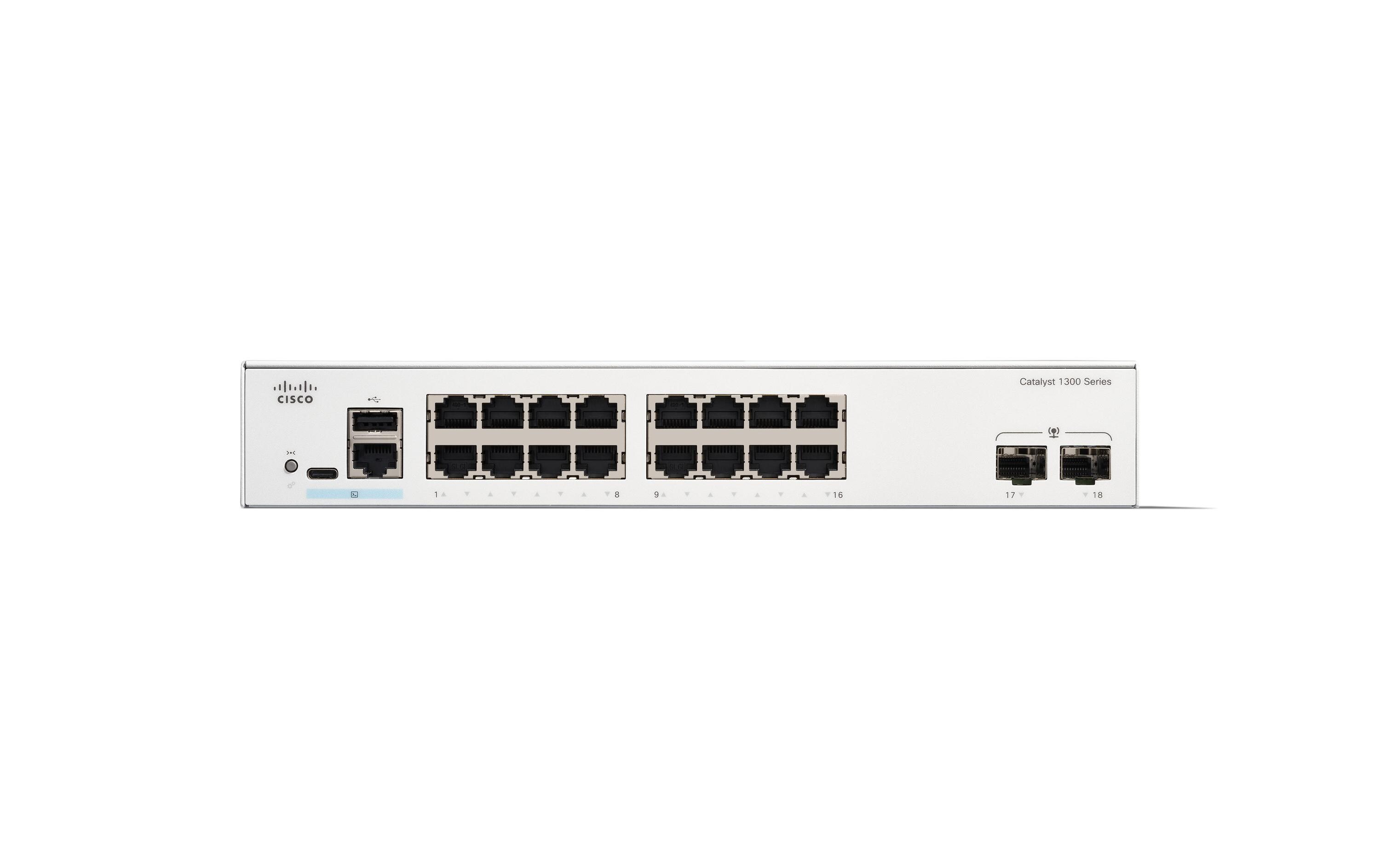 Cisco PoE+ Switch Catalyst C1300-16P-2G 18 Port Cisco PoE+ Switch Catalyst C1300-16P-2G 18 Port