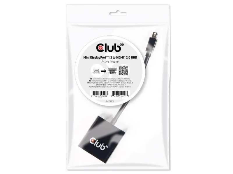 Club 3D Adapter 4K Mini-DisplayPort 1.2 - HDMI 2.0