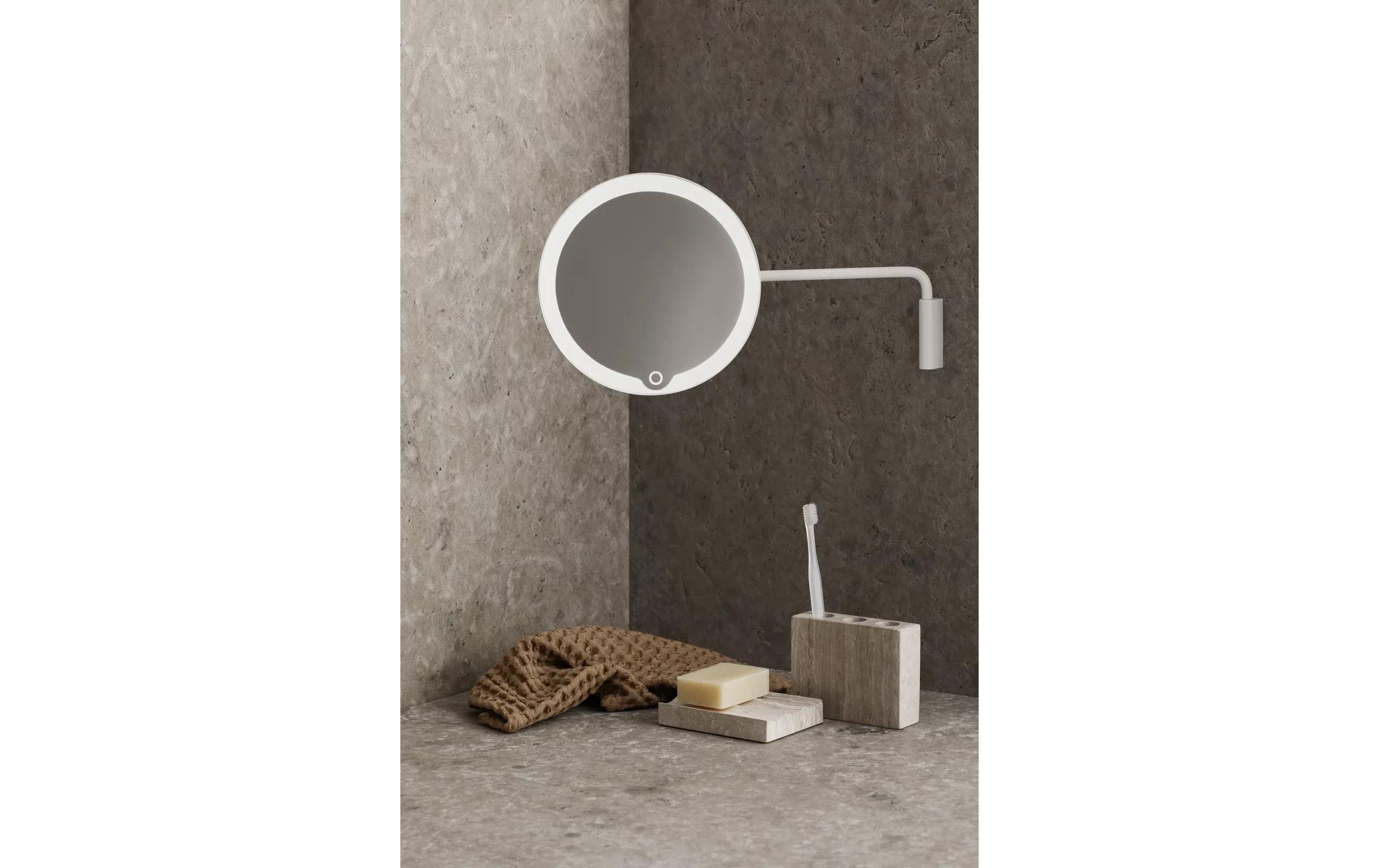 Blomus Kosmetikspiegel LED MODO mit Wandhalterung, Weiss