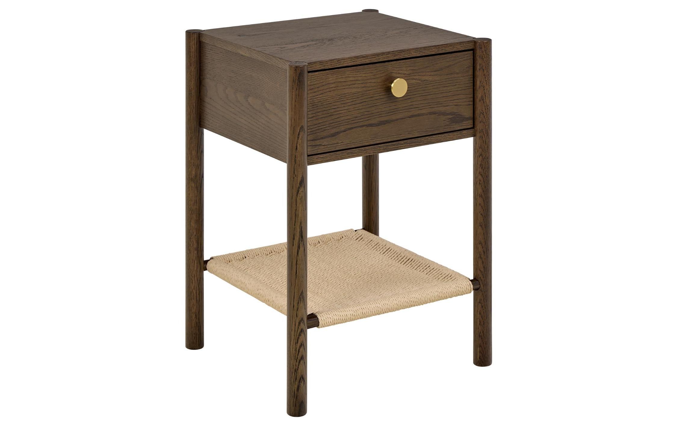 AC Design Nachttisch Monfort Dunkelbraun, 43.5 x 40 x 60 cm