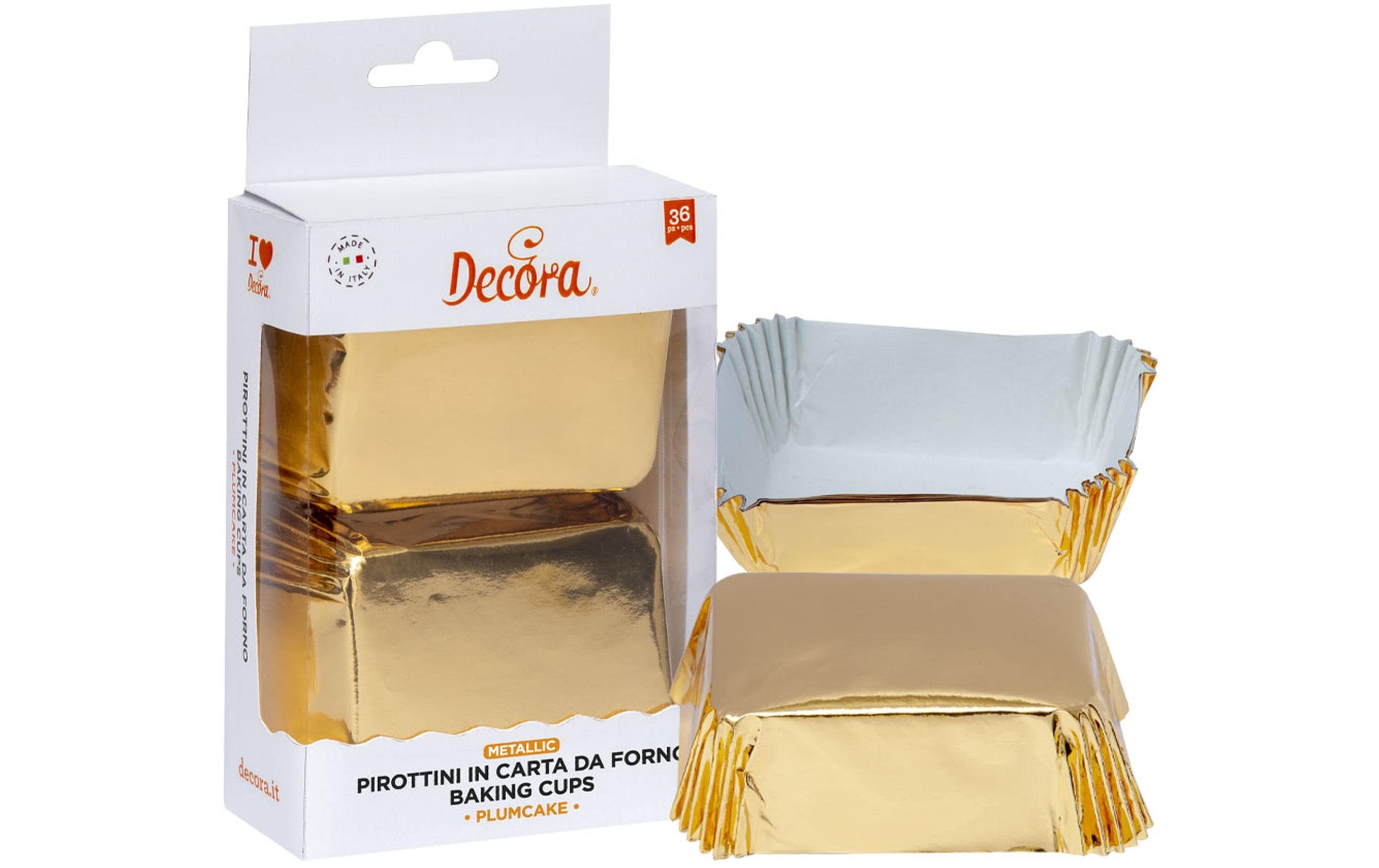 Decora Mini-Cake-Backform 20 Stück, Gold