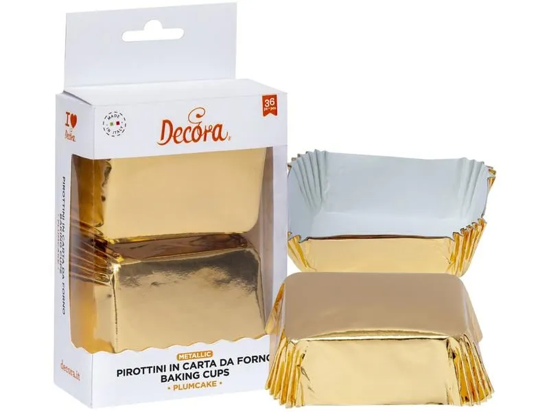 Decora Mini-Cake-Backform 20 Stück, Gold Decora Mini-Cake-Backform 20 Stück, Gold