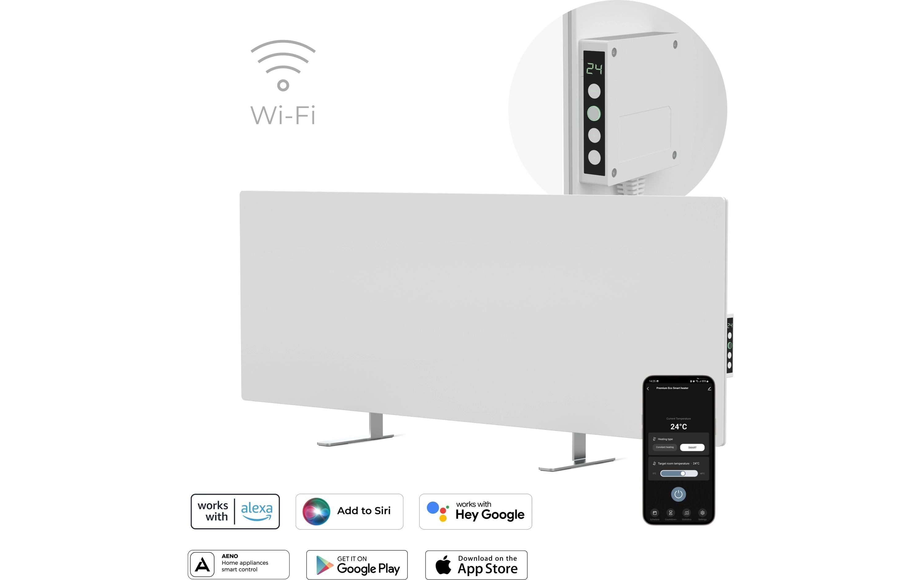 AENO Infrarotheizer Premium Eco Smart LED 700 W, Schwarz