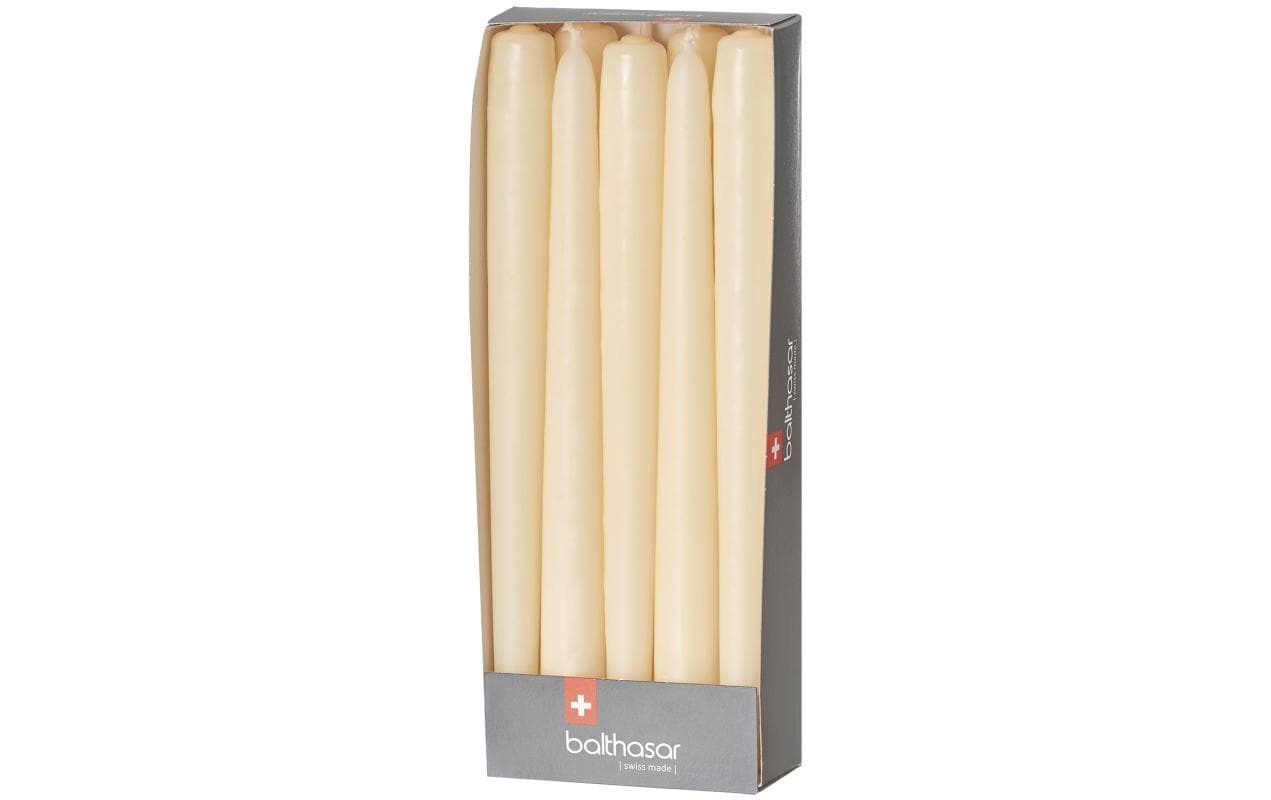balthasar Etoilekerze 24 cm x 2.2 cm, Ecru, 10 Stück
