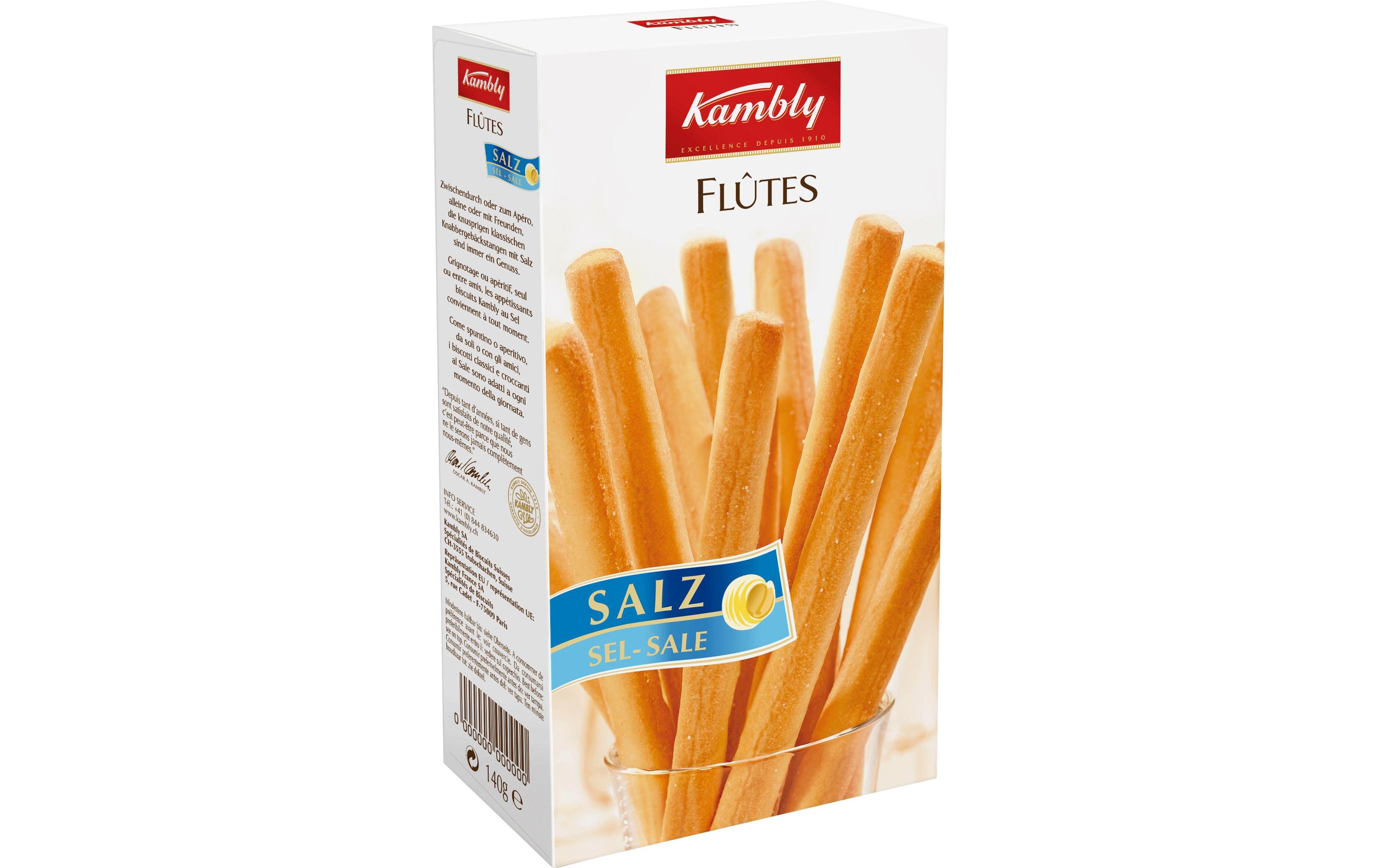 Kambly Apéro Flûtes Salz 140 g Kambly Apéro Flûtes Salz 140 g