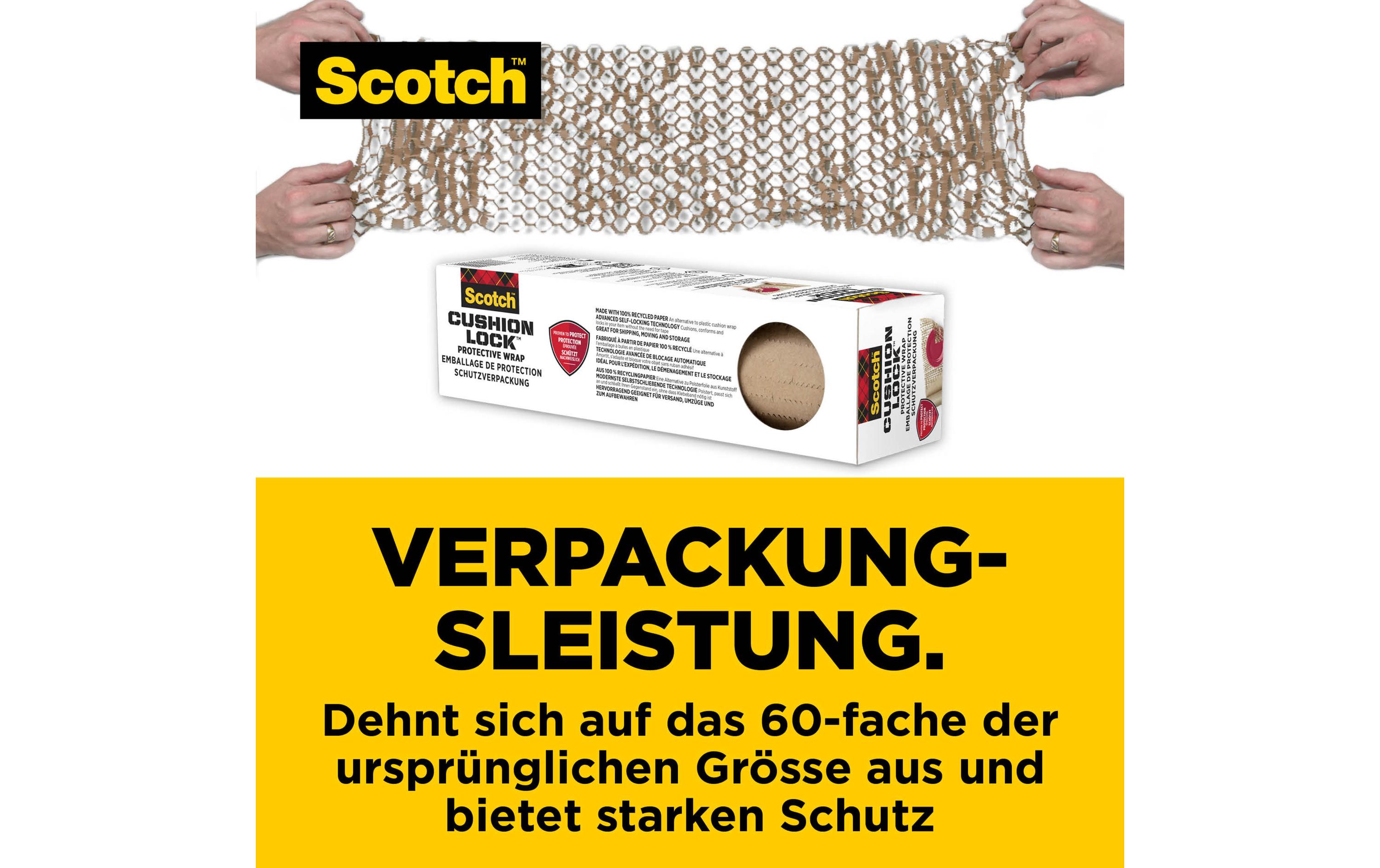 Scotch Packpapier Cushion Lock 304 mm x 9.14 m, 1 Rolle