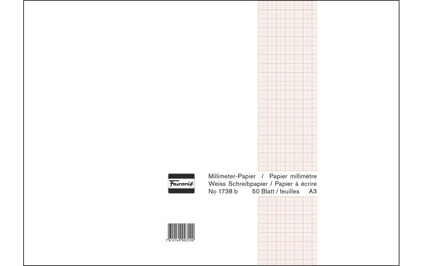 Favorit Notizblock 42 x 29.7 cm, 50 Blatt, Weiss/Braun Favorit Notizblock 42 x 29.7 cm, 50 Blatt, Weiss/Braun