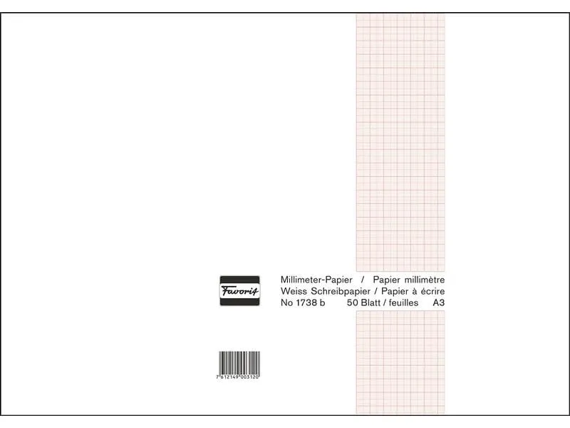 Favorit Notizblock 42 x 29.7 cm, 50 Blatt, Weiss/Braun Favorit Notizblock 42 x 29.7 cm, 50 Blatt, Weiss/Braun
