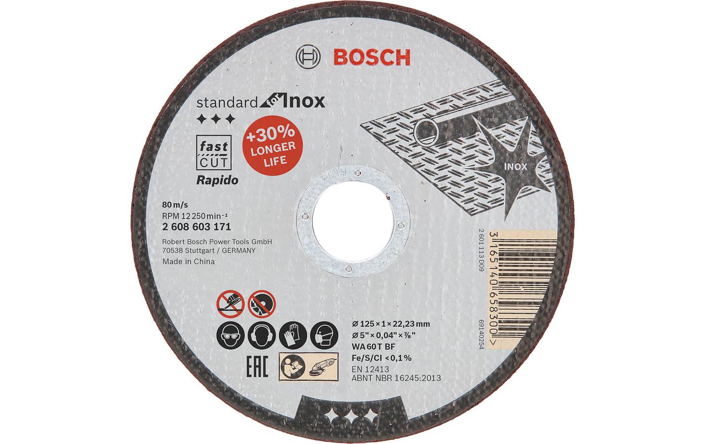 Bosch Professional Trennscheibe gerade Standard for Inox, 125 x 1 mm