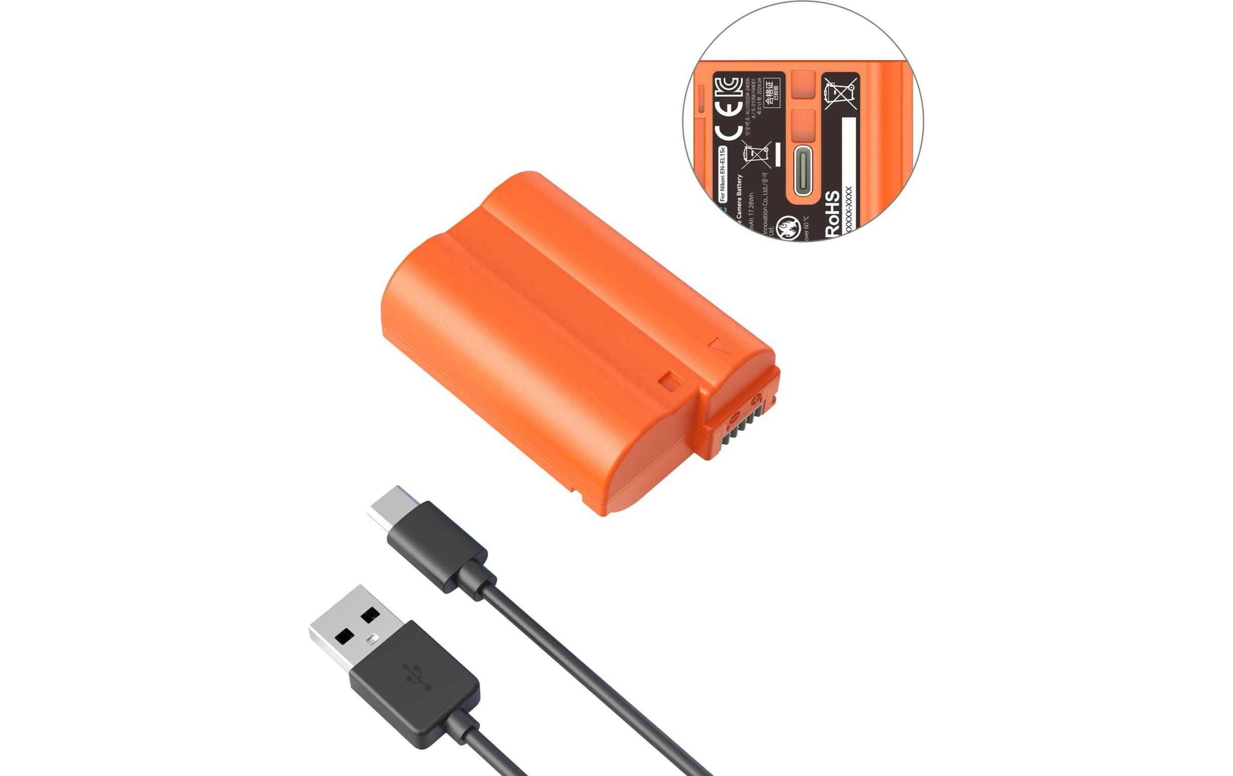 Smallrig Digitalkamera-Akku EN-EL15c USB-C Wiederaufladbar