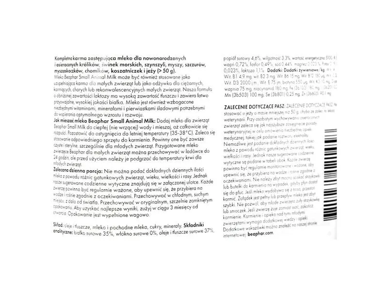 Beaphar Kleintiermilch Kleintiermilch Pulver 200 g Beaphar Kleintiermilch Kleintiermilch Pulver 200 g