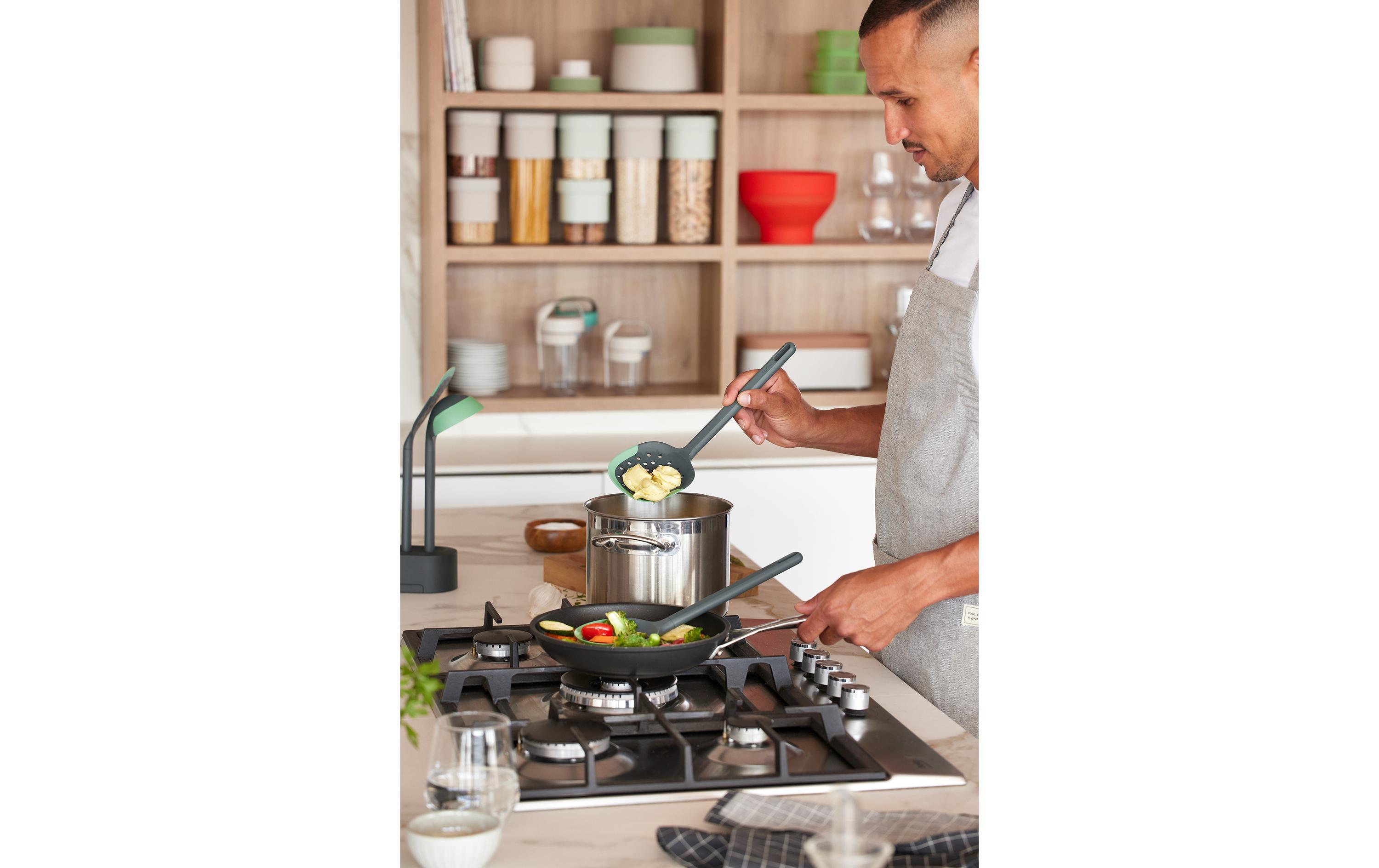 Lékué Schaumlöffel PBT/Silikon, Grün/Schwarz