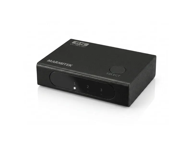 Marmitek Connect 730 3-Port 8K 60 Hz 4K 165 Hz Schwarz Marmitek Connect 730 3-Port 8K 60 Hz 4K 165 Hz Schwarz