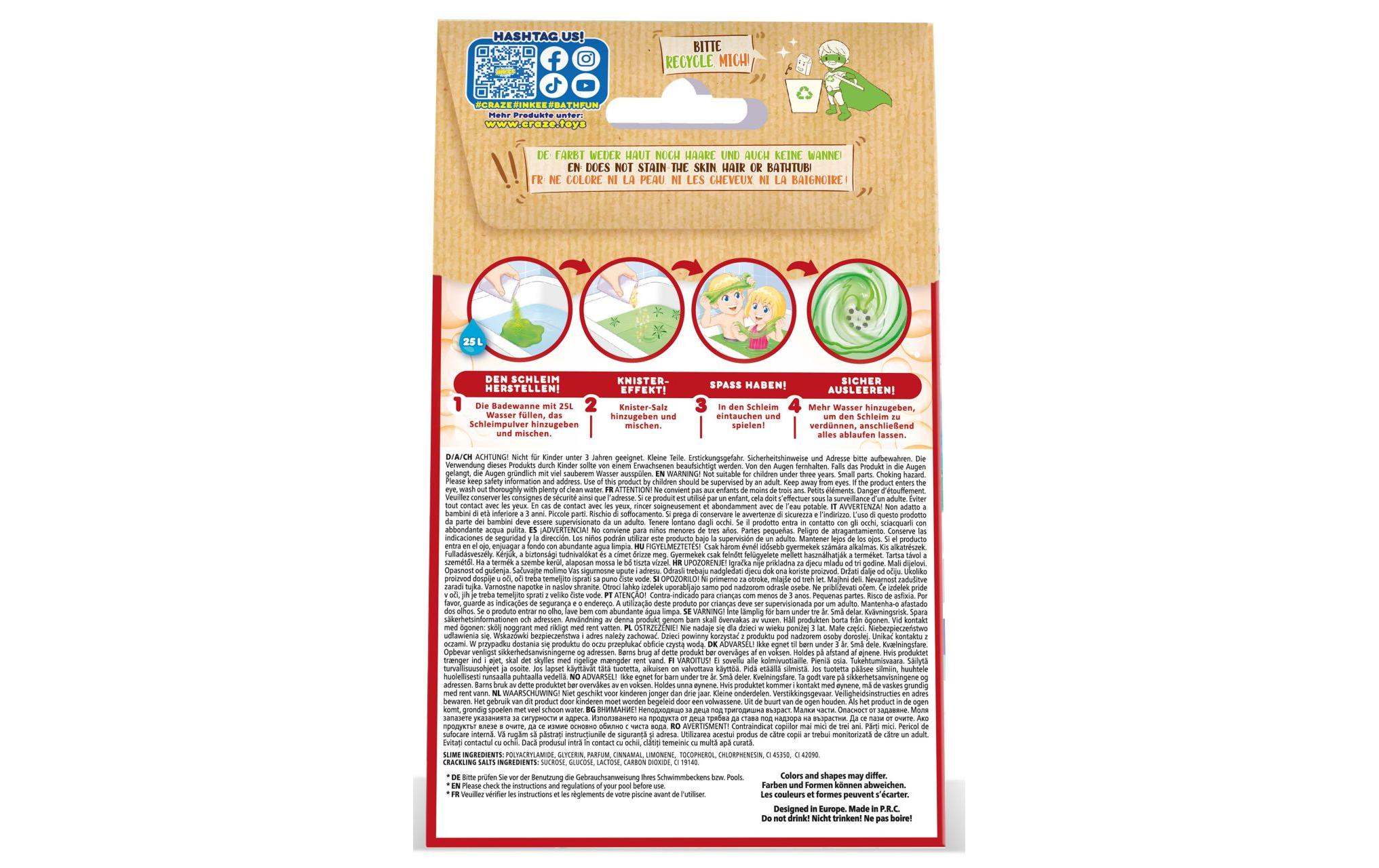 Craze Badespass Inkee Bade-Glibber-Schleim Dinorex 1 Stück Craze Badespass Inkee Bade-Glibber-Schleim Dinorex 1 Stück