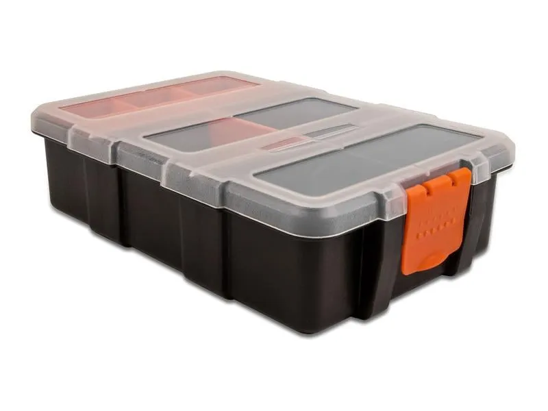 Delock Sortimentskasten Orange / Schwarz 11 Fächer Delock Sortimentskasten Orange / Schwarz 11 Fächer