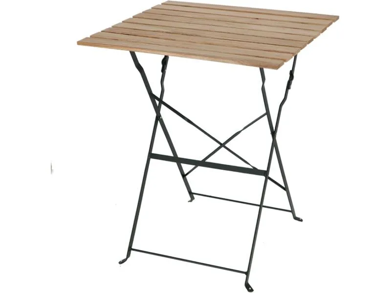 Esschert Design Bistrotisch Metall Holz Natur klappbar 60 x 60 x 71.5 cm Esschert Design Bistrotisch Metall Holz Natur klappbar 60 x 60 x 71.5 cm