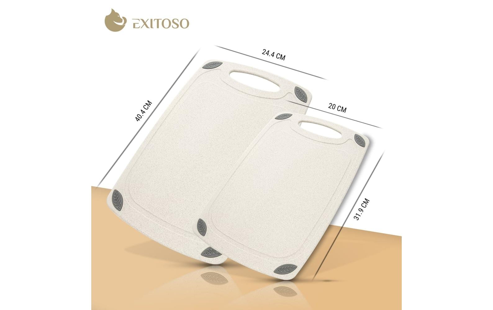 Exitoso Schneidebretter 2er Set 20 cm x 32 cm