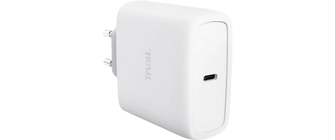 Trust USB-Wandladegerät Maxo USB-C-GaN 65 W Weiss