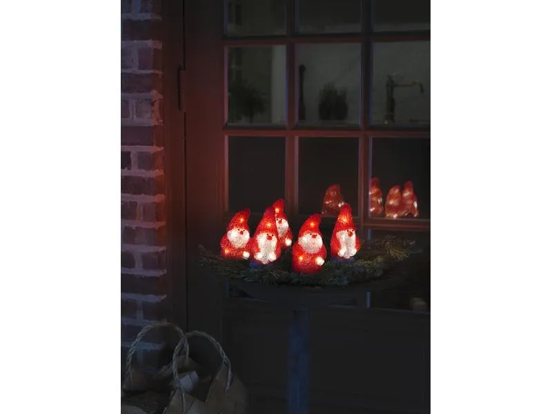 Konstsmide LED-Figur Acryl Santa, 14 cm, 5er Set Konstsmide LED-Figur Acryl Santa, 14 cm, 5er Set