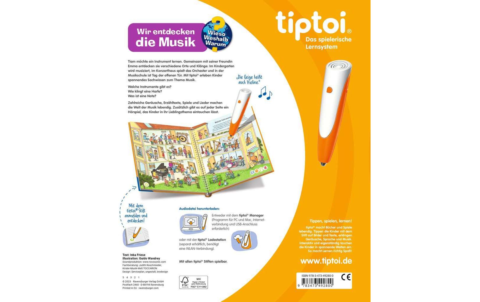 tiptoi Lernbuch WWW Wir entdecken die Musik