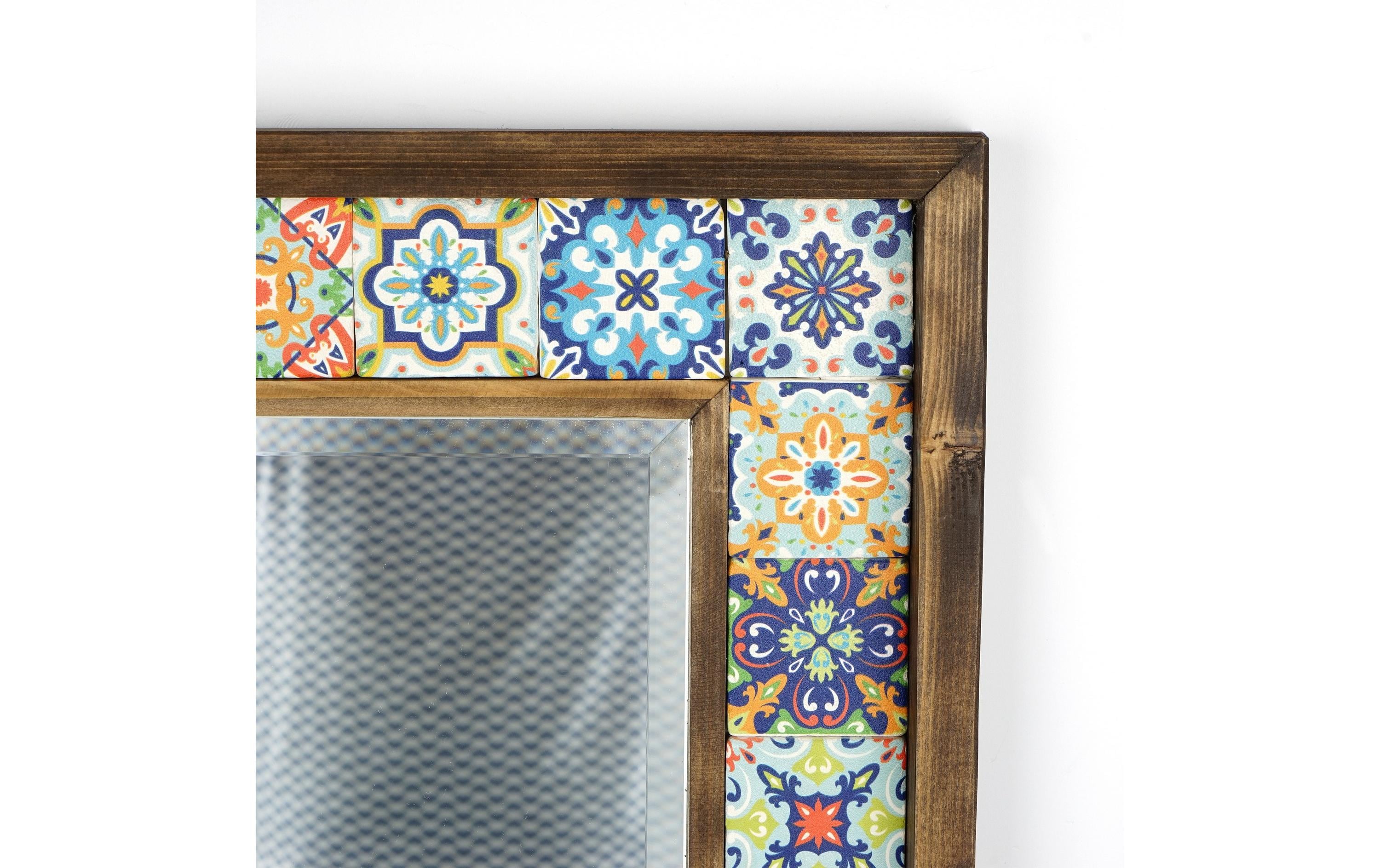 Woody Fashion Spiegel Sto016 32.5 x 33 cm, Mehrfarbig