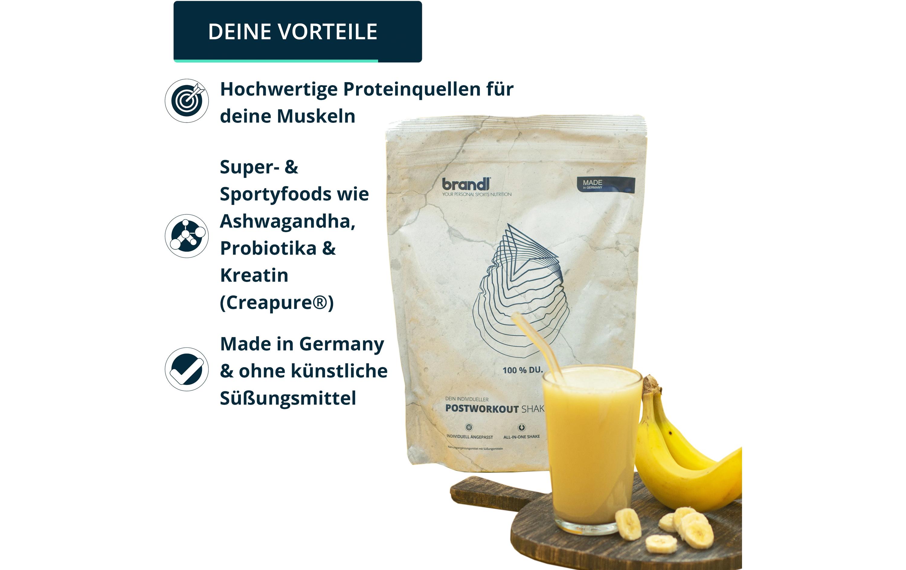Brandl-Nutrition Pulver Vegan Protein All-in-One Post Workout Banane 1000 g Brandl-Nutrition Pulver Vegan Protein All-in-One Post Workout Banane 1000 g