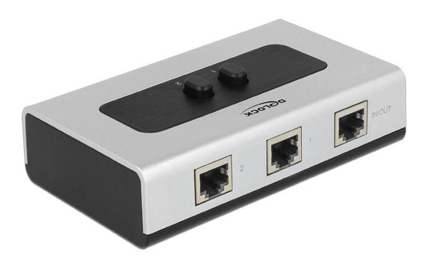 Delock Switchbox RJ-45, 2 Port GbE, manuell Delock Switchbox RJ-45, 2 Port GbE, manuell