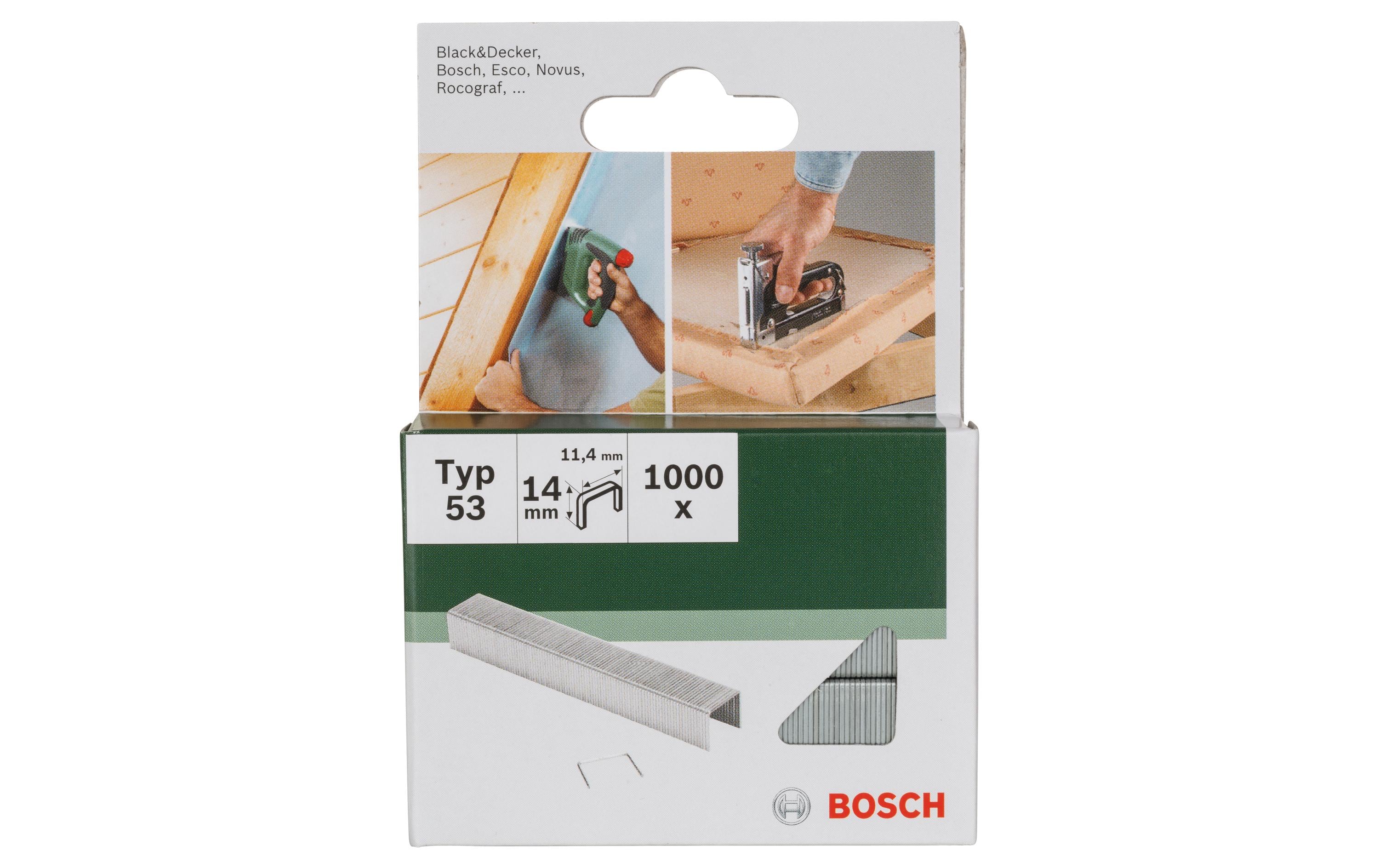 Bosch Tackerklammer Typ 53, 14 mm, Silber Bosch Tackerklammer Typ 53, 14 mm, Silber