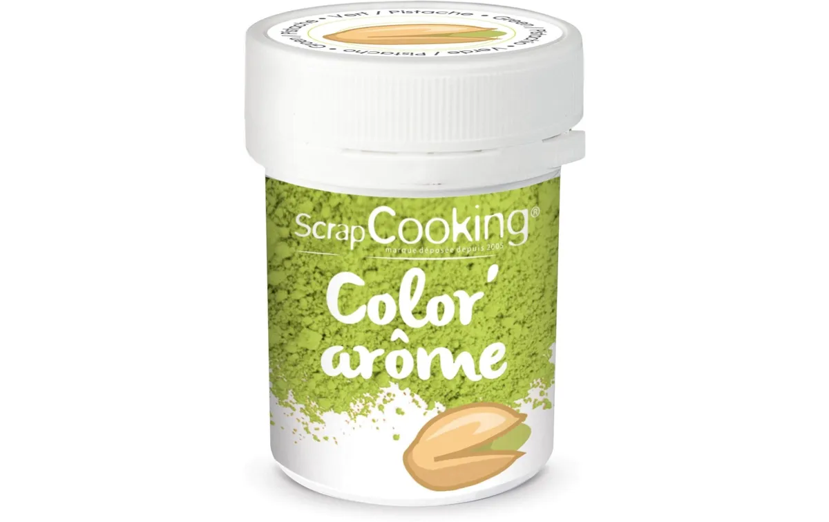 ScrapCooking Lebensmittelfarbenpulver mit Aroma Pistazie Pulver Grün 10 g ScrapCooking Lebensmittelfarbenpulver mit Aroma Pistazie Pulver Grün 10 g