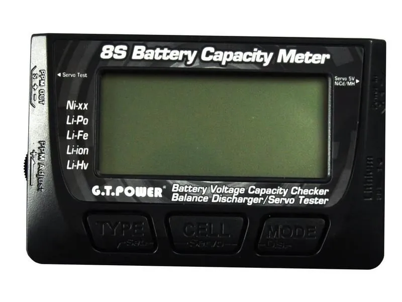 G.T. Power Akkutester 8S Battery Capacity Meter mit Servotester G.T. Power Akkutester 8S Battery Capacity Meter mit Servotester