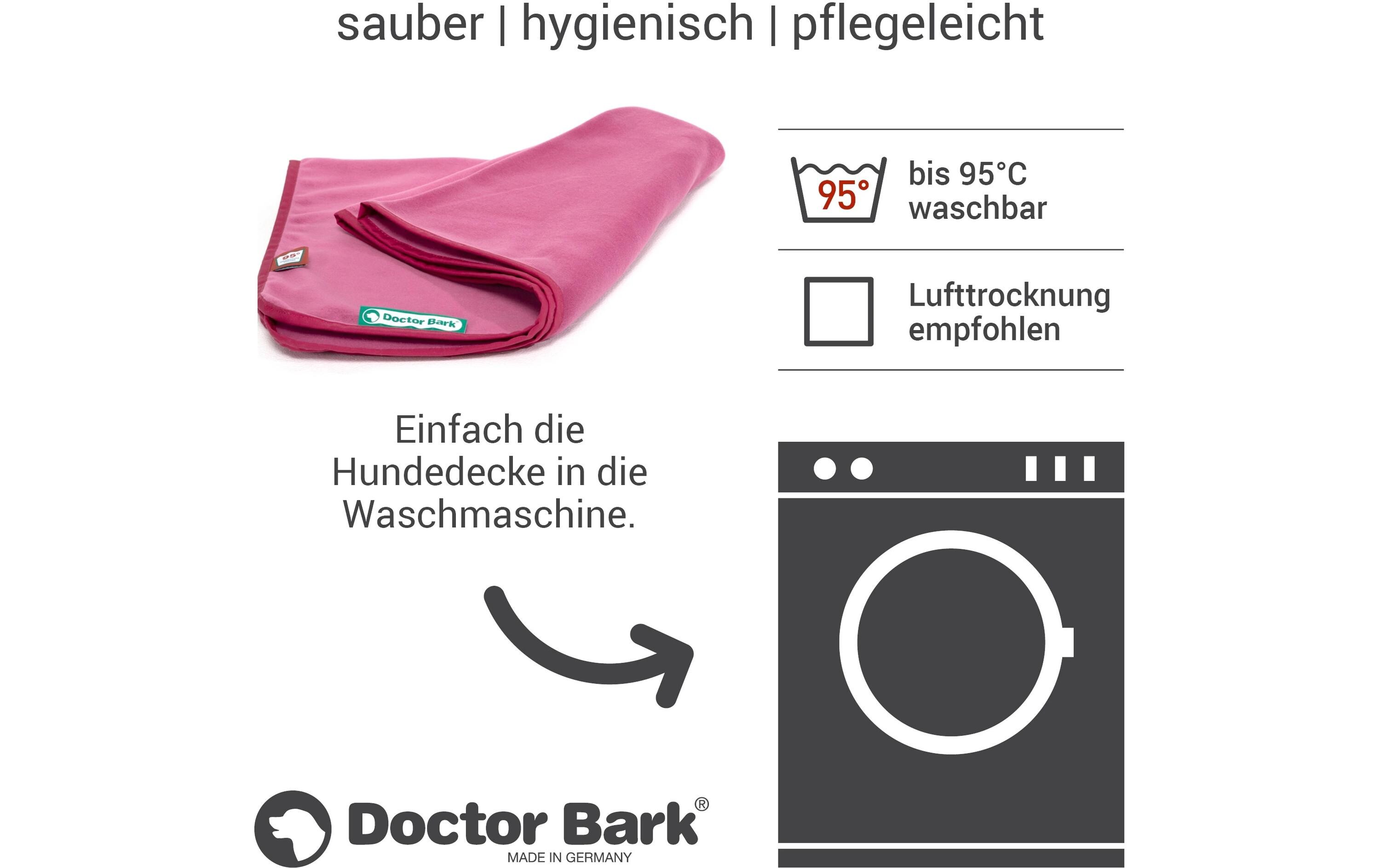 Doctor Bark Hunde-Decke Fleece L Hot pink, 100 x 70 cm