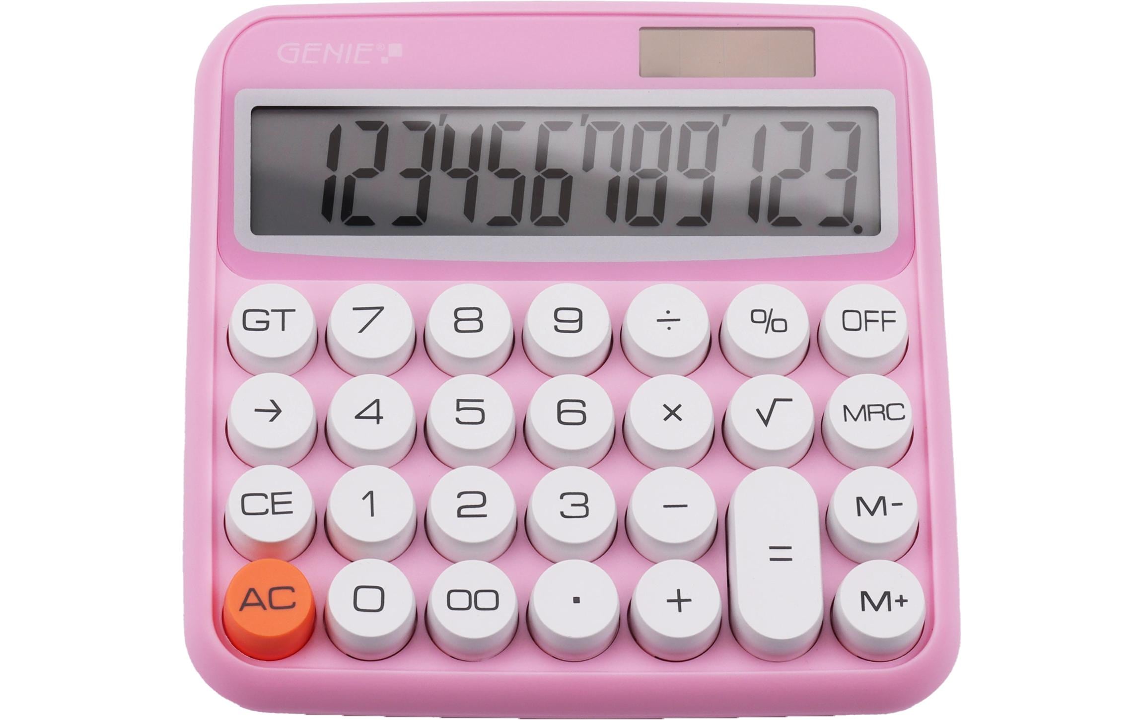 Genie Taschenrechner 612P Pink Genie Taschenrechner 612P Pink