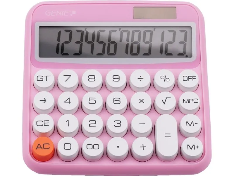 Genie Taschenrechner 612P Pink Genie Taschenrechner 612P Pink